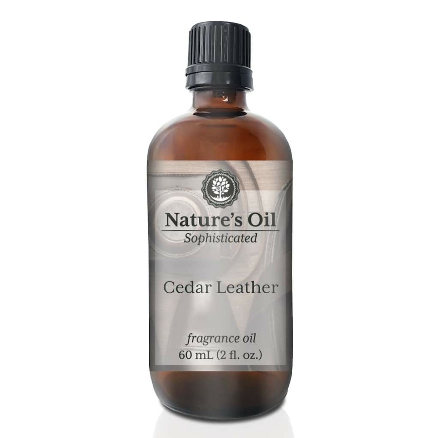 Candle Making * | Outlet Nature'S Oil Cedar Leather Fragrance Oil Multi