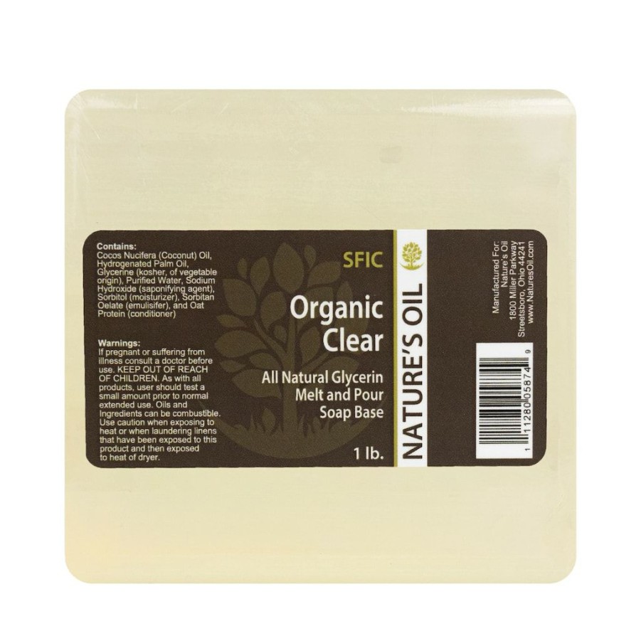 Soap Making * | Cheap Nature'S Oil All-Natural Organic Melt And Pour Soap Base Clear