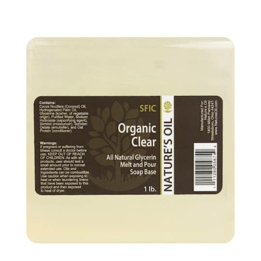 Soap Making * | Cheap Nature'S Oil All-Natural Organic Melt And Pour Soap Base Clear